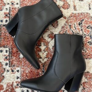 Chic Black Heeled Ankle Boots